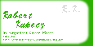 robert kupecz business card